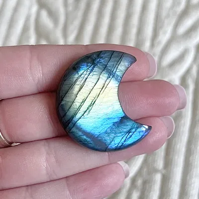 Cabochon Labradorite lune pierre naturelle – création bijoux – lithotherapie – ésotérique